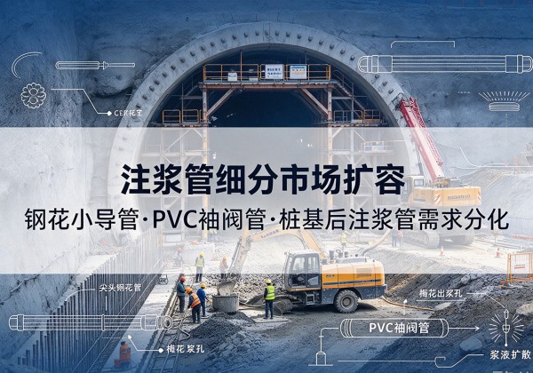 平定注浆管细分市场扩容，隧道钢花小导管、PVC 袖阀管、桩基后注浆管需求分化